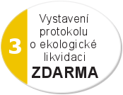 Vystavení protokolu o ekologické likvidaci ZDARMA